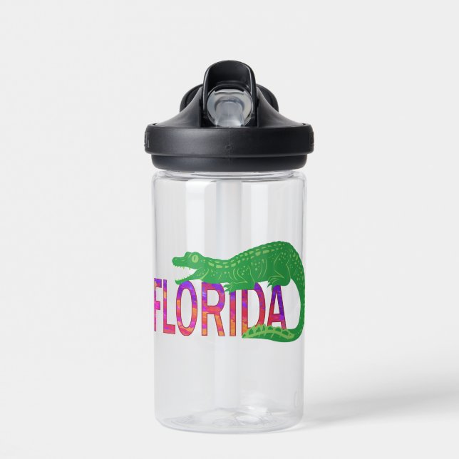 Florida Alligator / Welcome to Florida Water Bottle (Front)