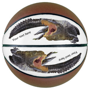 Florida alligator with open mouth basketball