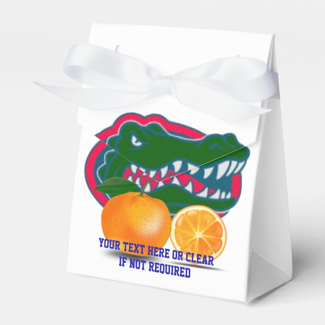 Florida Alligators  Oranges  Favor Boxes (Front Side)