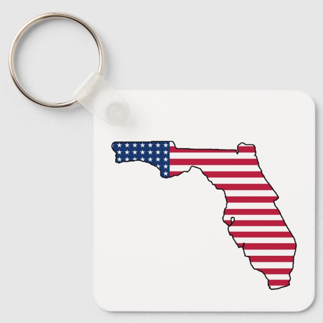 Florida American flag keychain (Front)