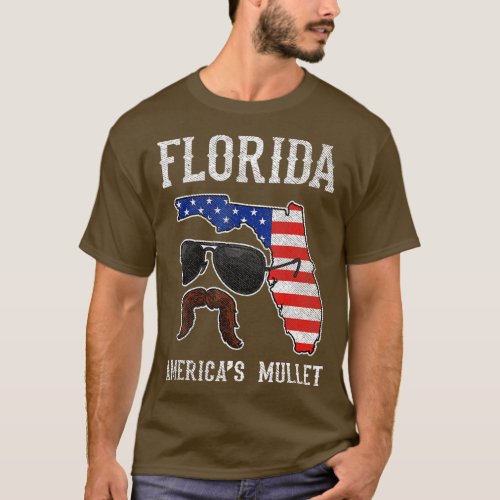 Florida Americas Mullet Funny Patriotic American F T_Shirt