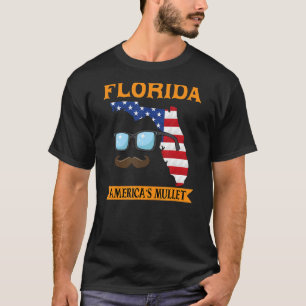 Florida America's Mullet Patriotic American Flag T-Shirt