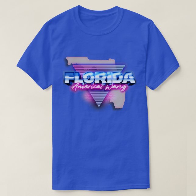 Florida Americas Wang 80s Retro Style Design T-Shirt (Design Front)
