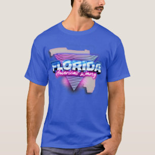 Florida Americas Wang 80s Retro Style Design T-Shirt