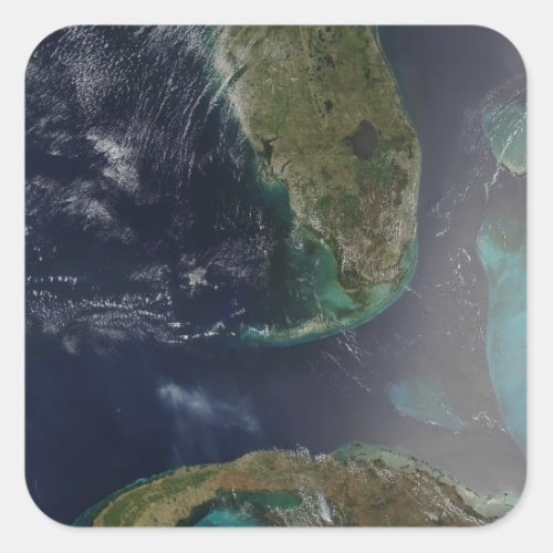 Florida and Cuba Square Sticker