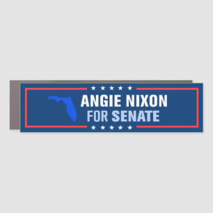 Florida Angie Nixon for Senate Bumper Car Magnet