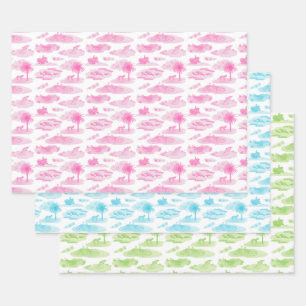 Florida Animal Toile Wrapping Papwer Wrapping Paper Sheets