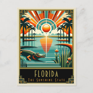 Florida   Art Deco Postcard