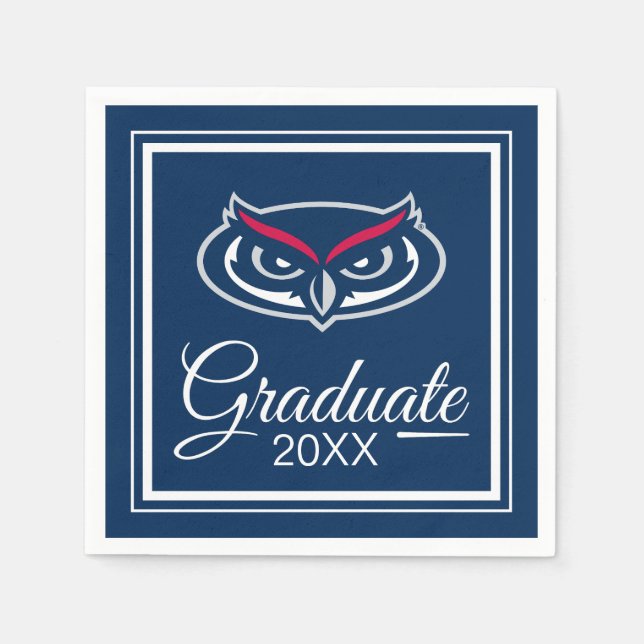 Florida Atlantic Graduation Napkins (Front)