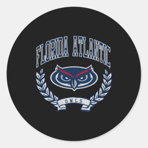 Florida Atlantic Owls Victory Heather Gray Classic Round Sticker