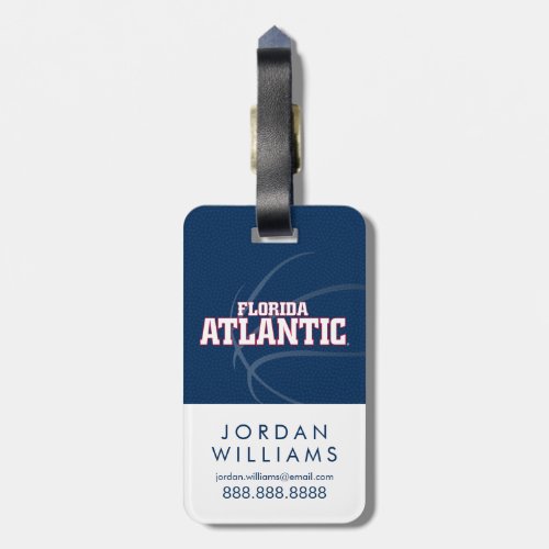 Florida Atlantic University Basketball Luggage Tag