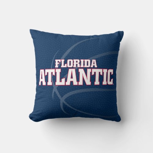 Florida Atlantic University Basketball Throw Pillow