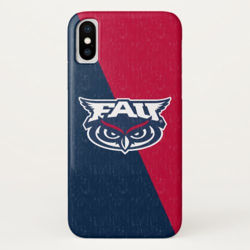 Florida Atlantic University Color Block Distressed iPhone X Case