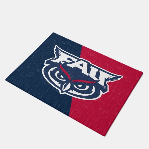 Florida Atlantic University Color Block Distressed Doormat