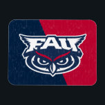 Florida Atlantic University Color Block Distressed Magnet<br><div class="desc">Check out these Floriday Atlantic designs! Show off your Owlsley pride with these new University products. These make the perfect gifts for the FAU Owls student, alumni, family, friend or fan in your life. All of these Zazzle products are customizable with your name, class year, or club. Go Floriday Atlantic!...</div>