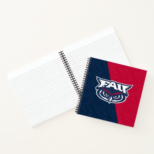 Florida Atlantic University Color Block Distressed Notebook