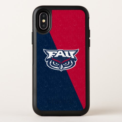 Florida Atlantic University Color Block Distressed OtterBox Symmetry iPhone XS Case