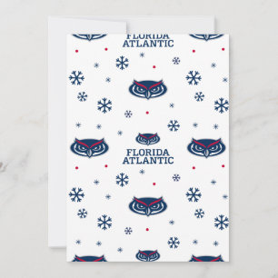 Florida Atlantic University Holiday Pattern Card