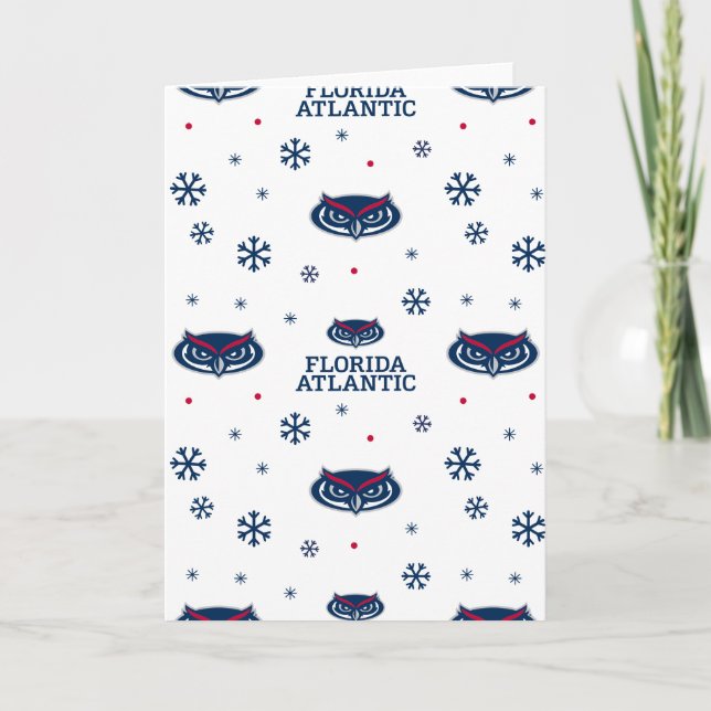 Florida Atlantic University Holiday Pattern Card (Front)