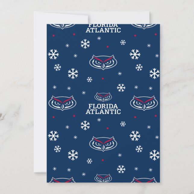 Florida Atlantic University Holiday Pattern Card (Front)