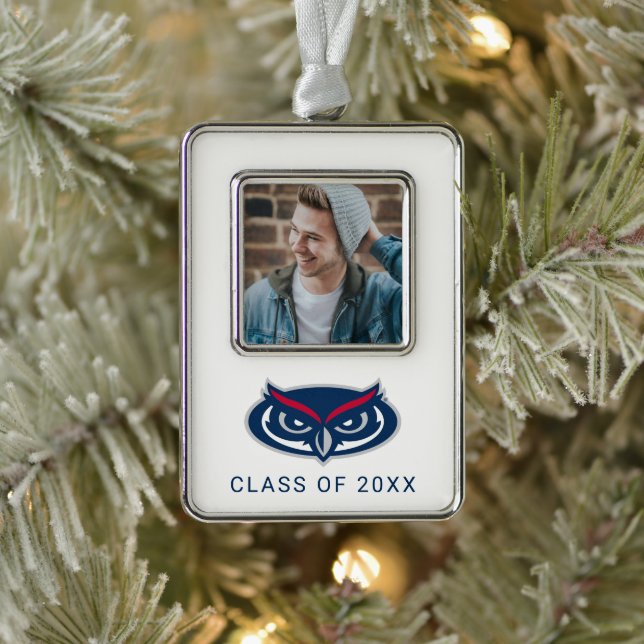 Florida Atlantic University Holiday Pattern Christmas Ornament (Tree)