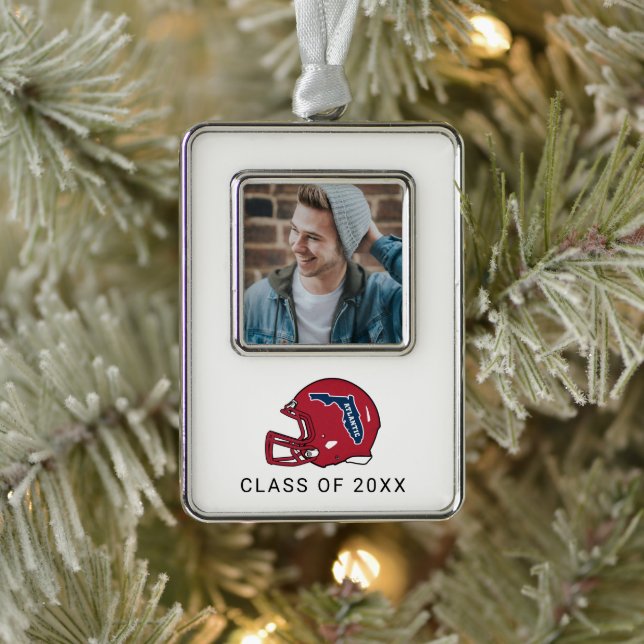 Florida Atlantic University Holiday Pattern Christmas Ornament (Tree)