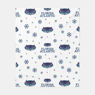 Florida Atlantic University Holiday Pattern Fleece Blanket