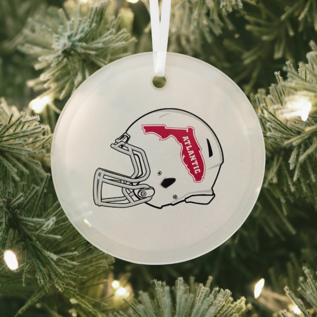 Florida Atlantic University Holiday Pattern Glass Ornament (Insitu)
