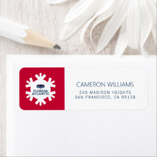 Florida Atlantic University Holiday Pattern Label