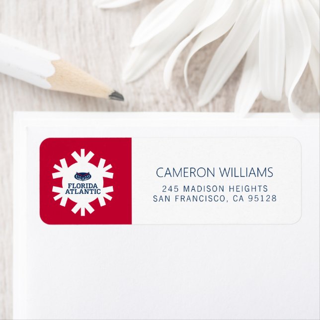 Florida Atlantic University Holiday Pattern Label (Insitu)