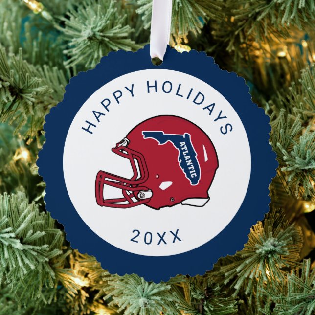 Florida Atlantic University Holiday Pattern Ornament Card (Insitu (Tree))