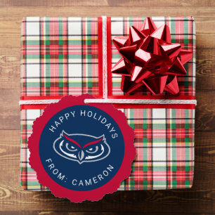 Florida Atlantic University Holiday Pattern Ornament Card
