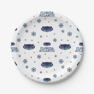Florida Atlantic University Holiday Pattern Paper Plates