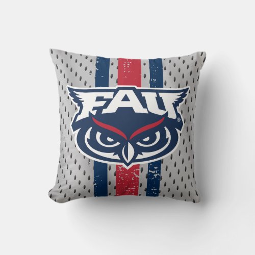 Florida Atlantic University Jersey Throw Pillow