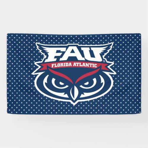 Florida Atlantic University Polka Dot Pattern Banner