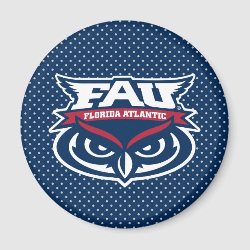 Florida Atlantic University Polka Dot Pattern Magnet