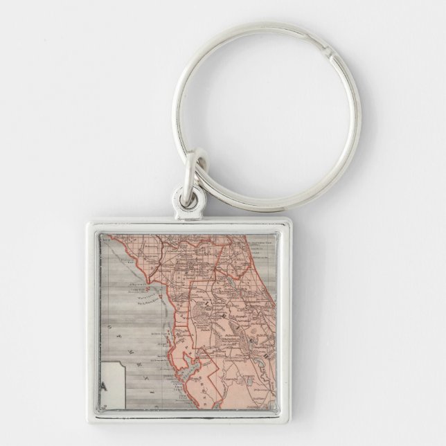Florida Atlas Map Keychain (Front)