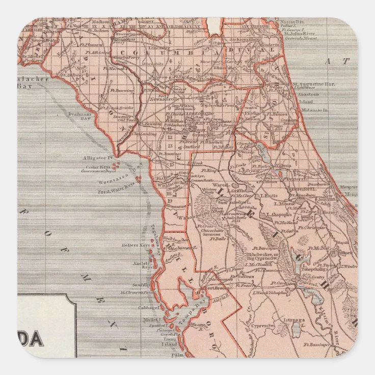 Florida Atlas Map Square Sticker - Florida Atlas Map Square Sticker R591c01052b1441429ddf9d1832f522a3 0ugmc 8byvr 736.webp