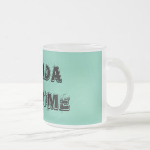 Florida Awesome Quote Frosted Glass Mug
