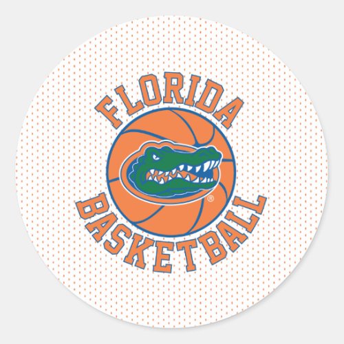 Florida Basketball  Gator Head Classic Round Sticker
