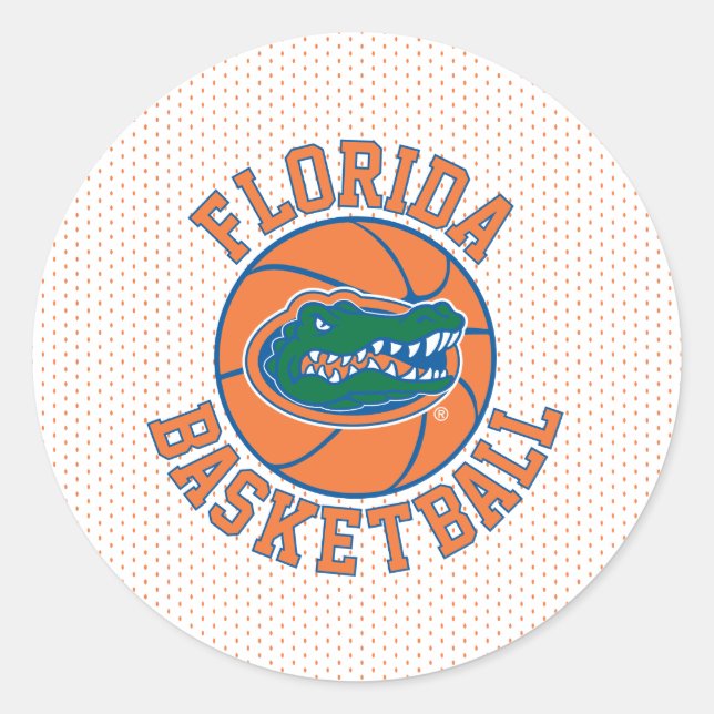 Florida Basketball | Gator Head Classic Round Sticker (Front)