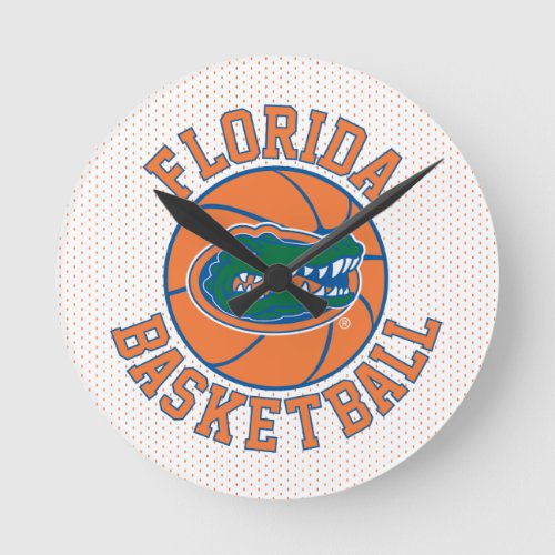 Florida Basketball  Gator Head Round Clock