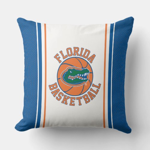 Florida Basketball  Gator Head Throw Pillow