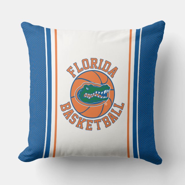Florida Basketball | Gator Head Throw Pillow (Front)