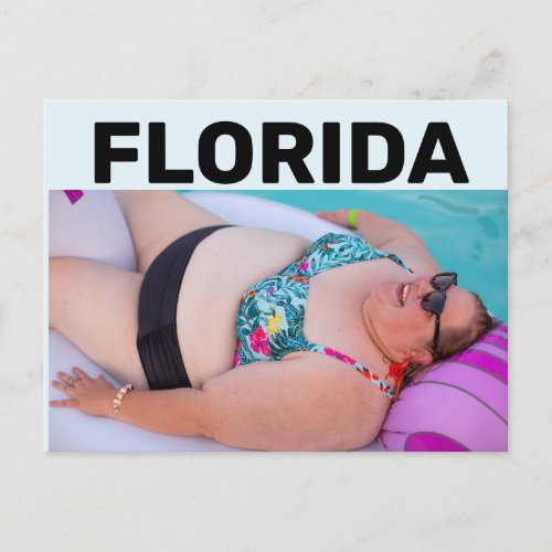 FLORIDA BBW BIG BIKINI GIRL ON BEACH Postcard