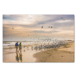 Florida Beach at Sunset - Travel Photography Birds Tissue Paper