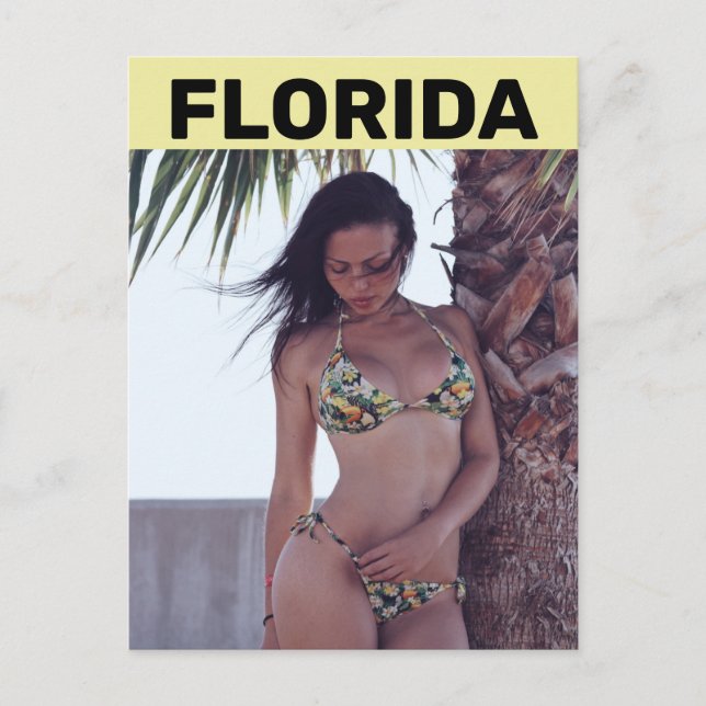FLORIDA BEACH BIKINI GIRL POSTCARDS (Front)