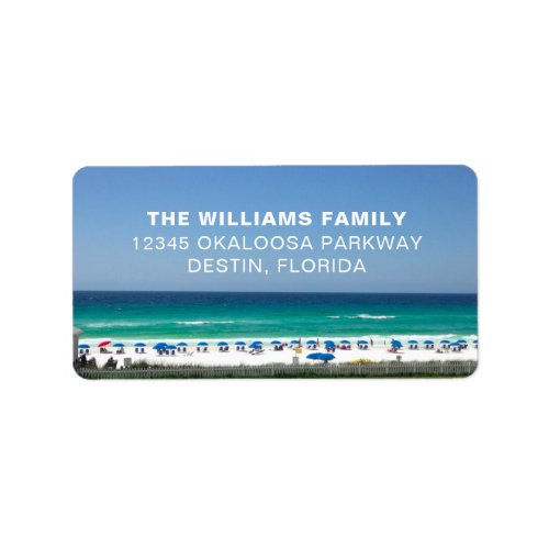 Florida Beach Destin Seaside Photograph Label