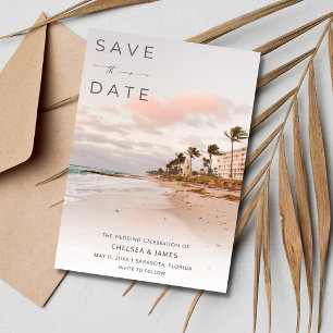 Florida Beach Destination Wedding Photo Save The Date
