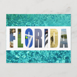 Florida Beach Ocean Travel Photo Postcard